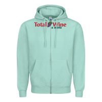 Seafoam total and wine & more   wine drinker Zipper Hoodie - linhVisuals