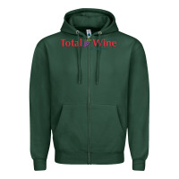 Sports Green total and wine & more   wine drinker Zipper Hoodie - linhVisuals