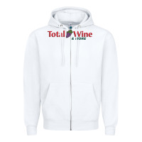 White total and wine & more   wine drinker Zipper Hoodie - linhVisuals