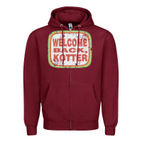 Burgundy welcome back, kotter Zipper Hoodie - linhVisuals