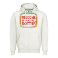 Oatmeal Heather welcome back, kotter Zipper Hoodie - linhVisuals