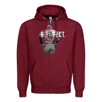 Burgundy respect derek jeter re2pect [tw] Zipper Hoodie - linhVisuals