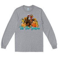 Heather Grey Western Fall Turkey Tis The Season Long Sleeve Tee - LillyAllenDesigns