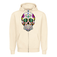 Sandshell sugar skull Zipper Hoodie - linhVisuals