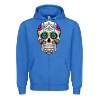 True Royal sugar skull Zipper Hoodie - linhVisuals