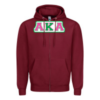 Burgundy alpha kappa aka Zipper Hoodie - linhVisuals