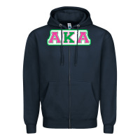Navy alpha kappa aka Zipper Hoodie - linhVisuals