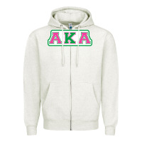 Oatmeal Heather alpha kappa aka Zipper Hoodie - linhVisuals