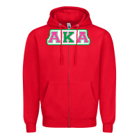 Red alpha kappa aka Zipper Hoodie - linhVisuals
