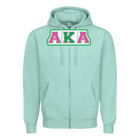 Seafoam alpha kappa aka Zipper Hoodie - linhVisuals