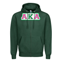 Sports Green alpha kappa aka Zipper Hoodie - linhVisuals