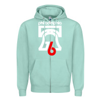 Seafoam philadelphia vintage liberty bell Zipper Hoodie - linhVisuals