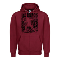 Burgundy fencing sport Zipper Hoodie - linhVisuals