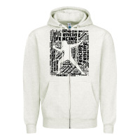 Oatmeal Heather fencing sport Zipper Hoodie - linhVisuals