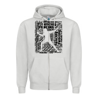 Dove Grey fencing sport Zipper Hoodie - linhVisuals