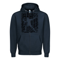 Navy fencing sport Zipper Hoodie - linhVisuals