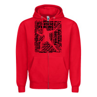 Red fencing sport Zipper Hoodie - linhVisuals