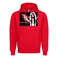 Red Marilyns angel with scabbed wings Zipper Hoodie - linhVisuals