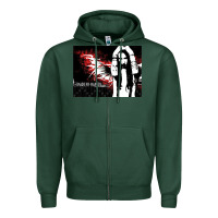 Sports Green Marilyns angel with scabbed wings Zipper Hoodie - linhVisuals