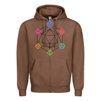 Chestnut minimal dnd Zipper Hoodie - linhVisuals