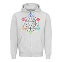 Dove Grey minimal dnd Zipper Hoodie - linhVisuals