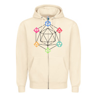 Sandshell minimal dnd Zipper Hoodie - linhVisuals