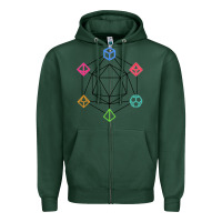 Sports Green minimal dnd Zipper Hoodie - linhVisuals