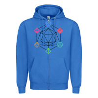 True Royal minimal dnd Zipper Hoodie - linhVisuals