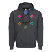 Smoke minimal dnd Zipper Hoodie - linhVisuals
