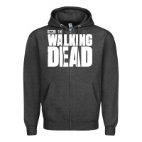 Charcoal Heather the walking dead blood Zipper Hoodie - linhVisuals