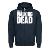Navy the walking dead blood Zipper Hoodie - linhVisuals