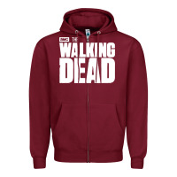 Burgundy the walking dead blood Zipper Hoodie - linhVisuals