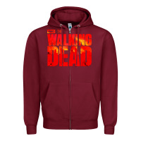 Burgundy the walking dead blood Zipper Hoodie - linhVisuals