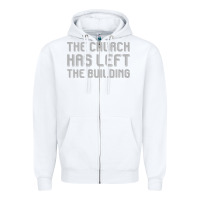 White the church has left the building Zipper Hoodie - linhVisuals
