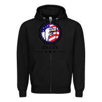 Black peacemaker eagly Zipper Hoodie - linhVisuals