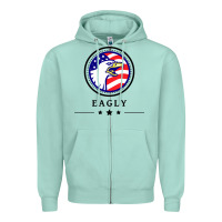 Seafoam peacemaker eagly Zipper Hoodie - linhVisuals