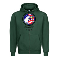 Sports Green peacemaker eagly Zipper Hoodie - linhVisuals