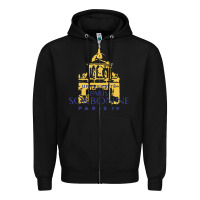 Black universite paris la sorbonne Zipper Hoodie - linhVisuals