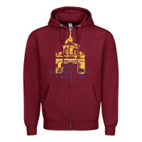 Burgundy universite paris la sorbonne Zipper Hoodie - linhVisuals