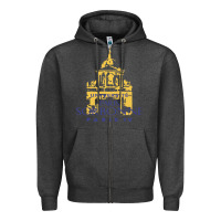 Charcoal Heather universite paris la sorbonne Zipper Hoodie - linhVisuals
