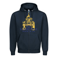 Navy universite paris la sorbonne Zipper Hoodie - linhVisuals