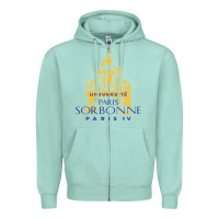 Seafoam universite paris la sorbonne Zipper Hoodie - linhVisuals