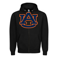 Black Auburn tiger Zipper Hoodie - linhVisuals