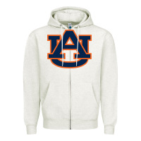 Oatmeal Heather Auburn tiger Zipper Hoodie - linhVisuals