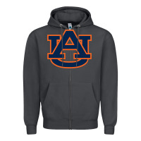 Smoke Auburn tiger Zipper Hoodie - linhVisuals