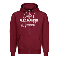 Burgundy certified flea market specialist t shirt Zipper Hoodie - linhVisuals