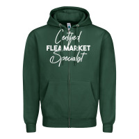 Sports Green certified flea market specialist t shirt Zipper Hoodie - linhVisuals