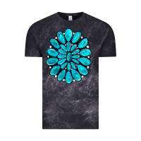 Cloud Black turquoise gemstone jewelny Vintage Tee - RanaPortraitStore