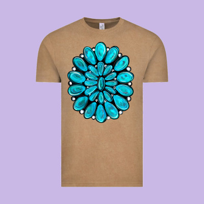 Turquoise Gemstone Jewelny Vintage Tee Designed By Ranaportraitstore