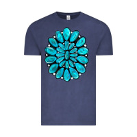 Vintage Denim turquoise gemstone jewelny Vintage Tee - RanaPortraitStore